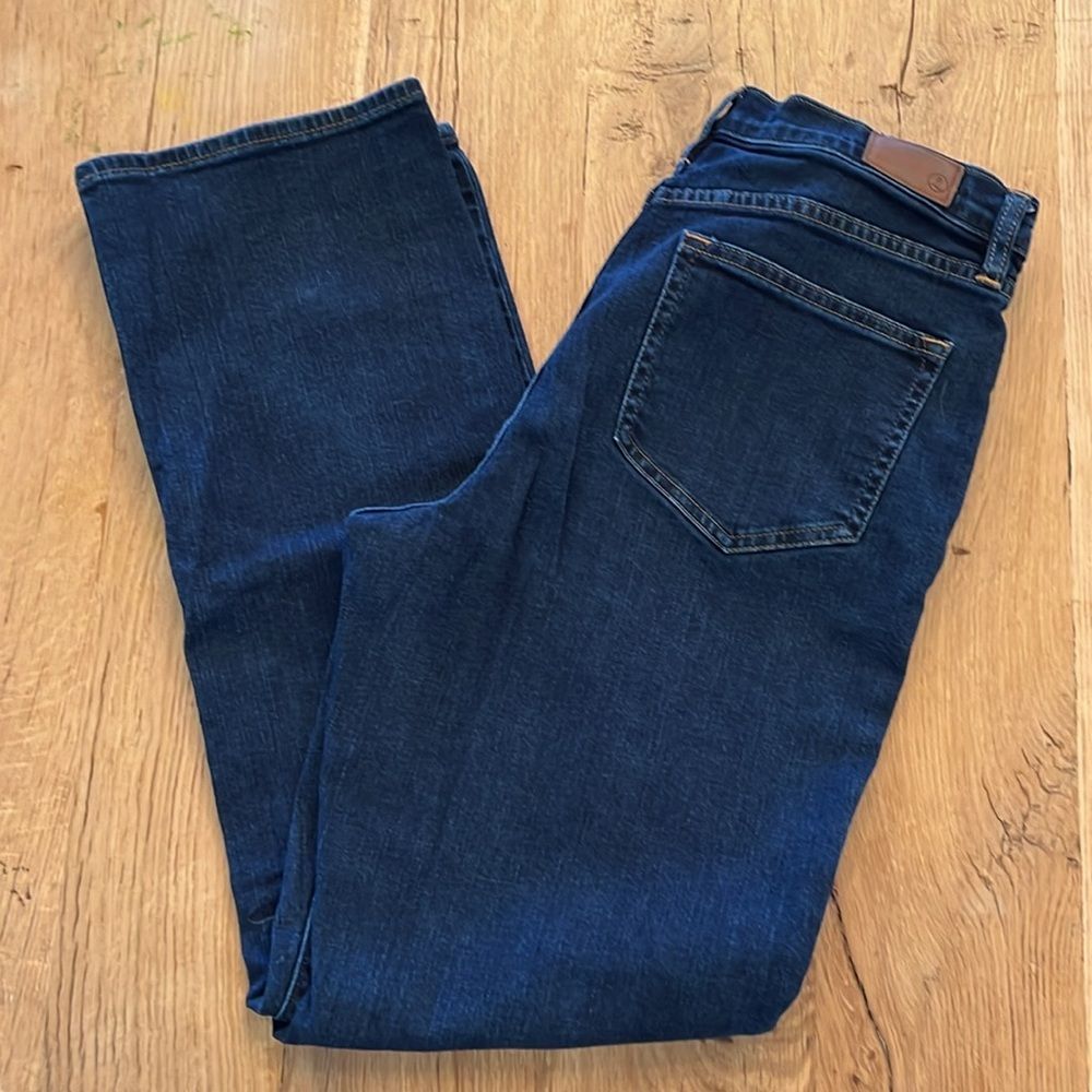 Land’s End High Rise Straight Jean JAMBES DROITE Size 8 Dark Wash